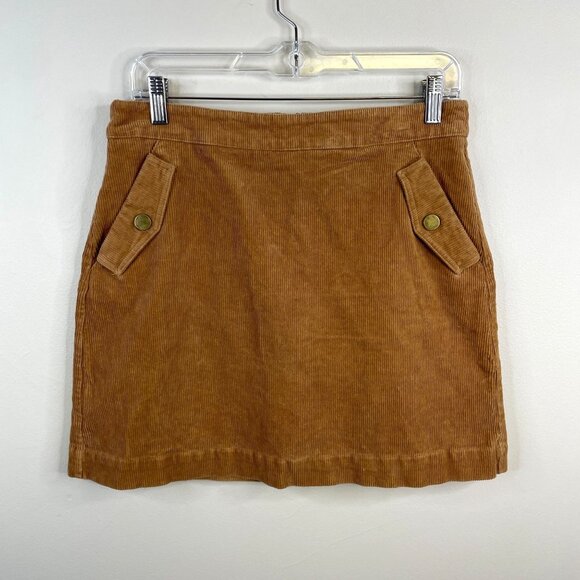 Copper Key Academia Preppy Corduroy Mini Skirt Size L Neutral Western Boho - Picture 1 of 11